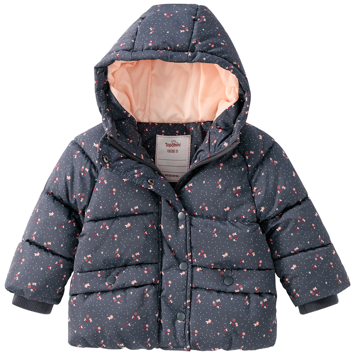 Baby Winterjacke mit Blümchen von Topomini