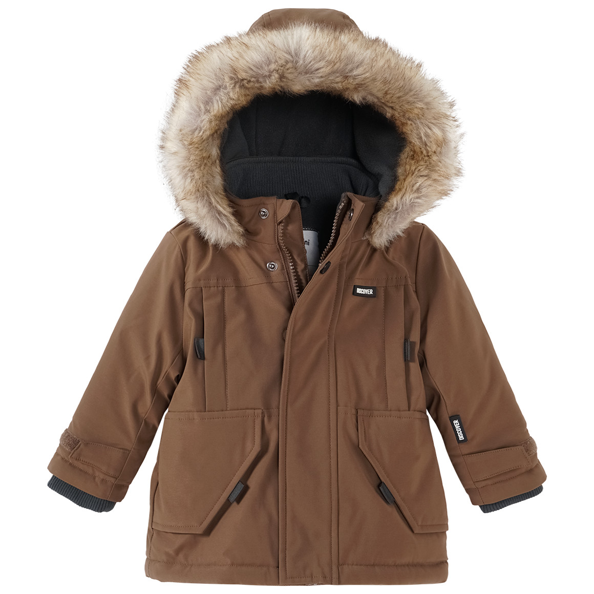 Baby Winterjacke mit Fellimitat von Topomini