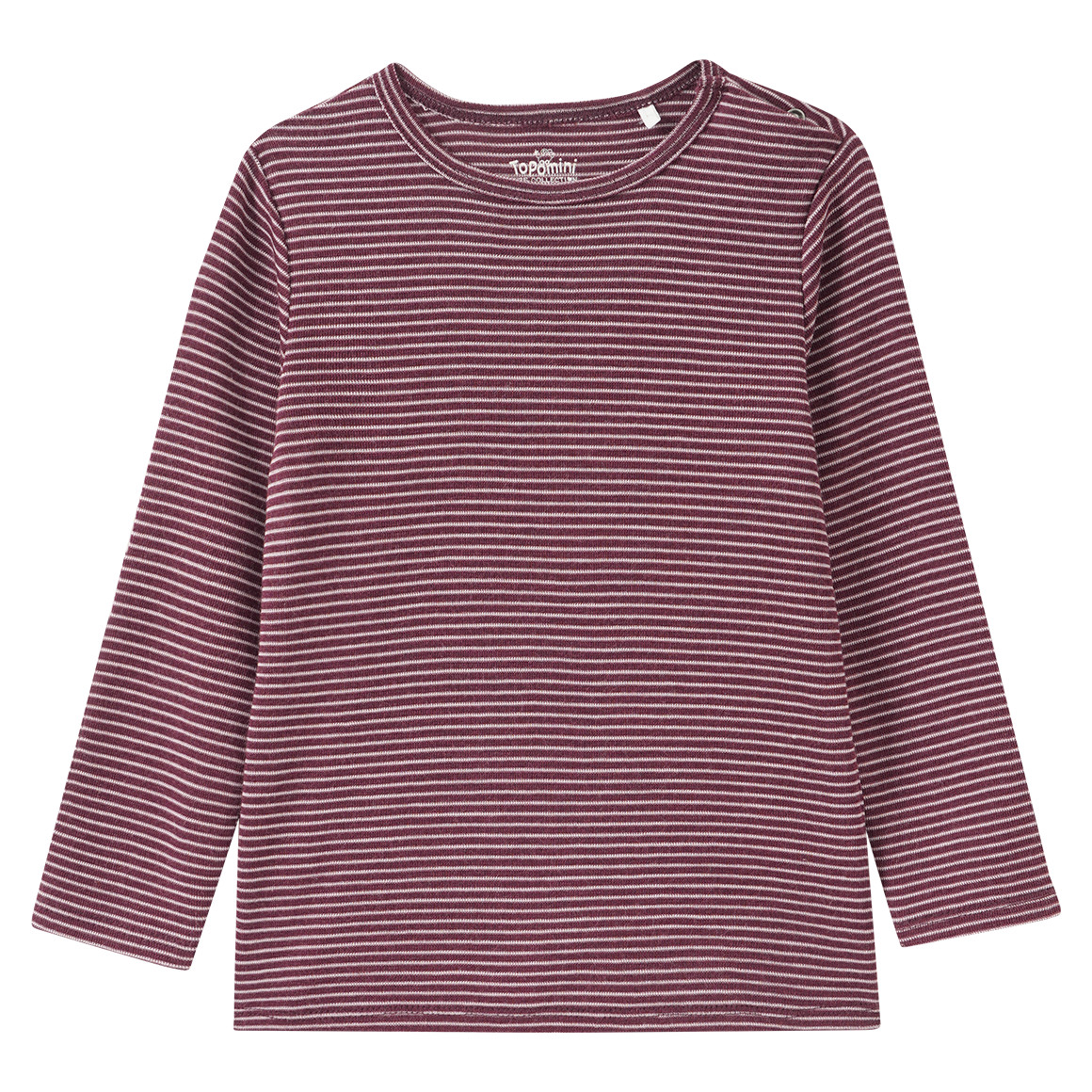 Baby Wolle-Seide-Shirt mit Streifen Baby Wolle-Seide-Shirt mit Streifen von Topomini