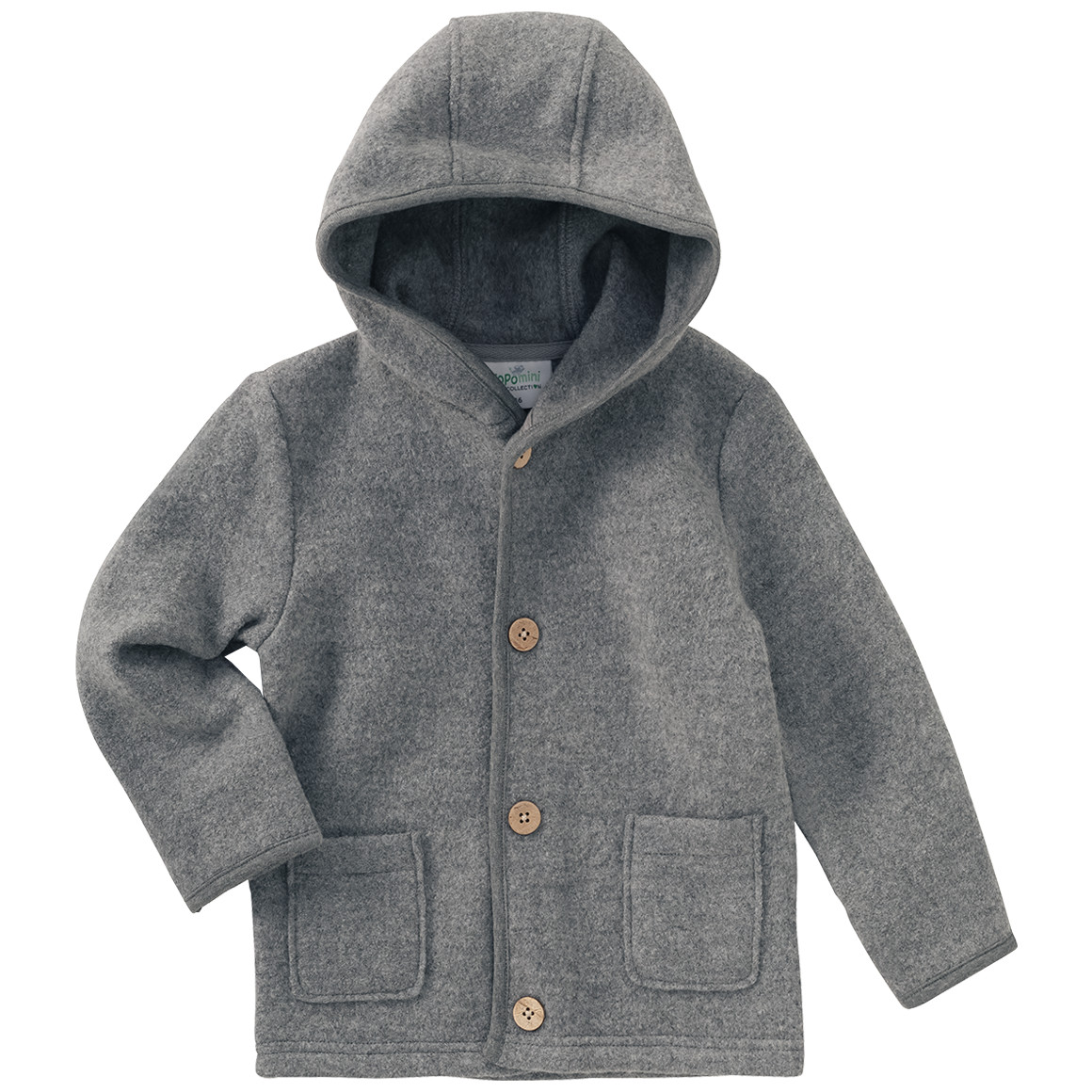 Baby Wollwalk-Jacke mit Umschlagbündchen von Topomini