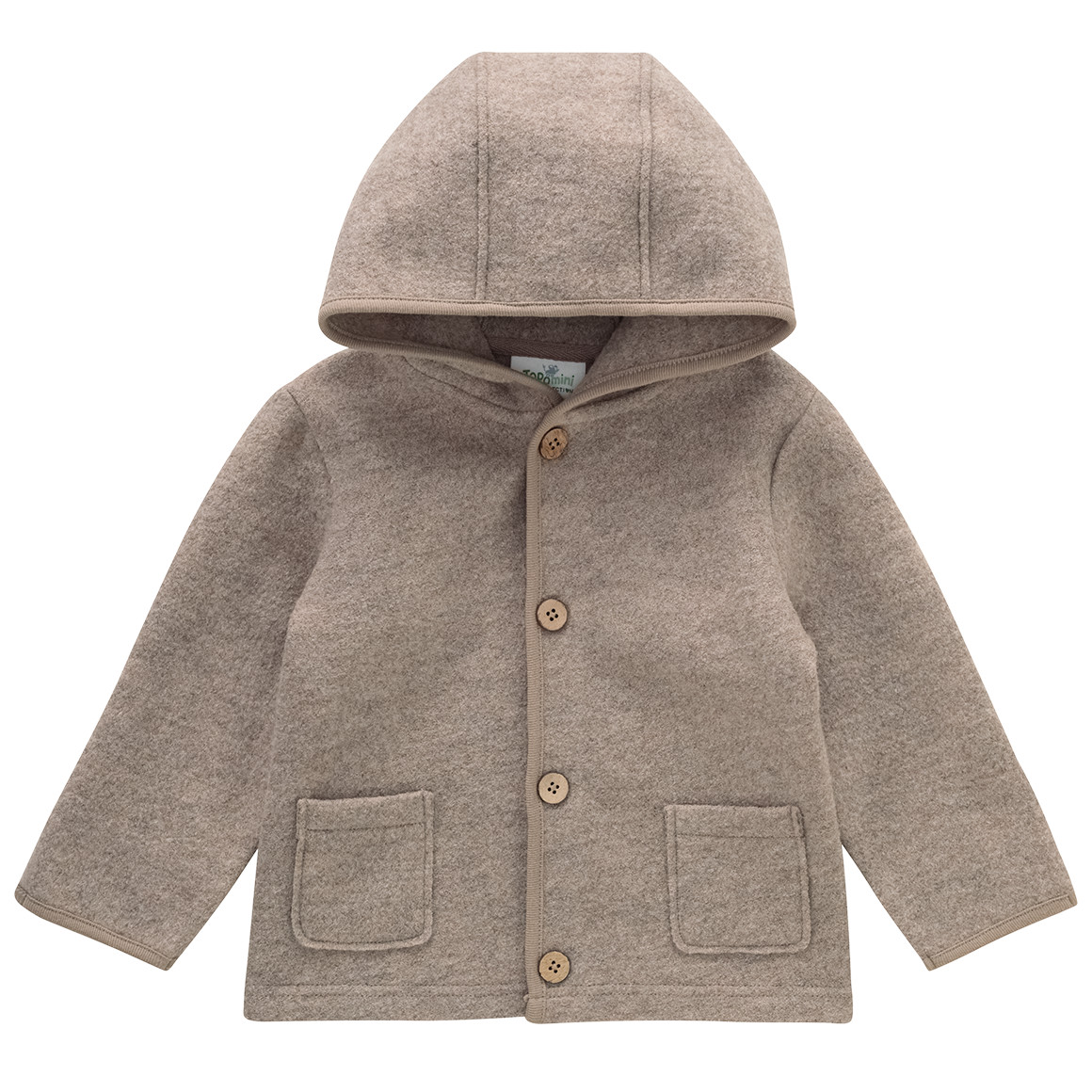 Baby Wollwalk-Jacke mit Umschlagbündchen Baby Wollwalk-Jacke mit Umschlagbündchen von Topomini
