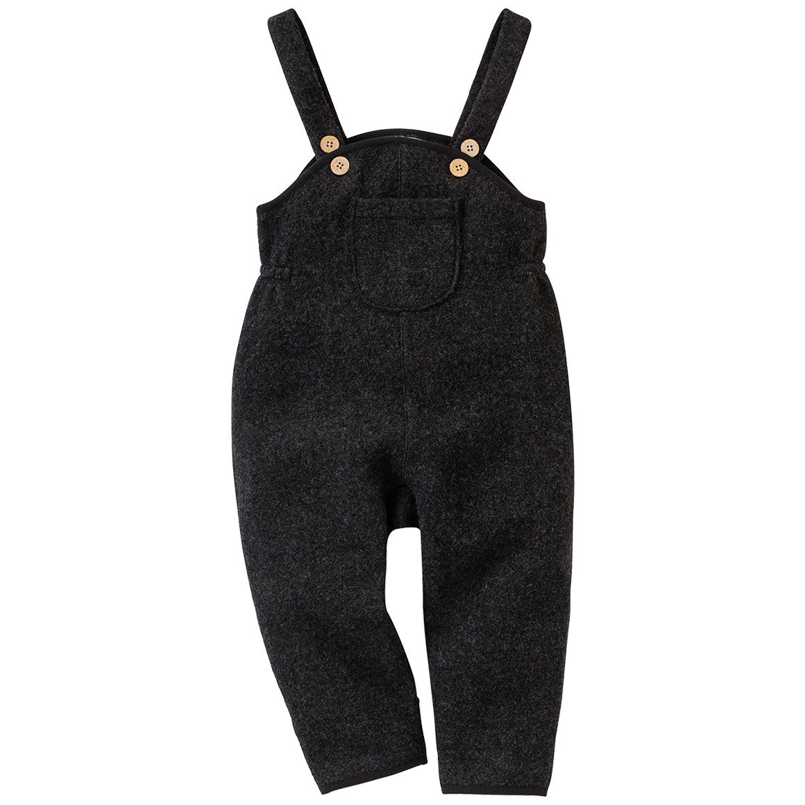 Baby Wollwalk-Latzhose mit Umschlagbündchen von Topomini