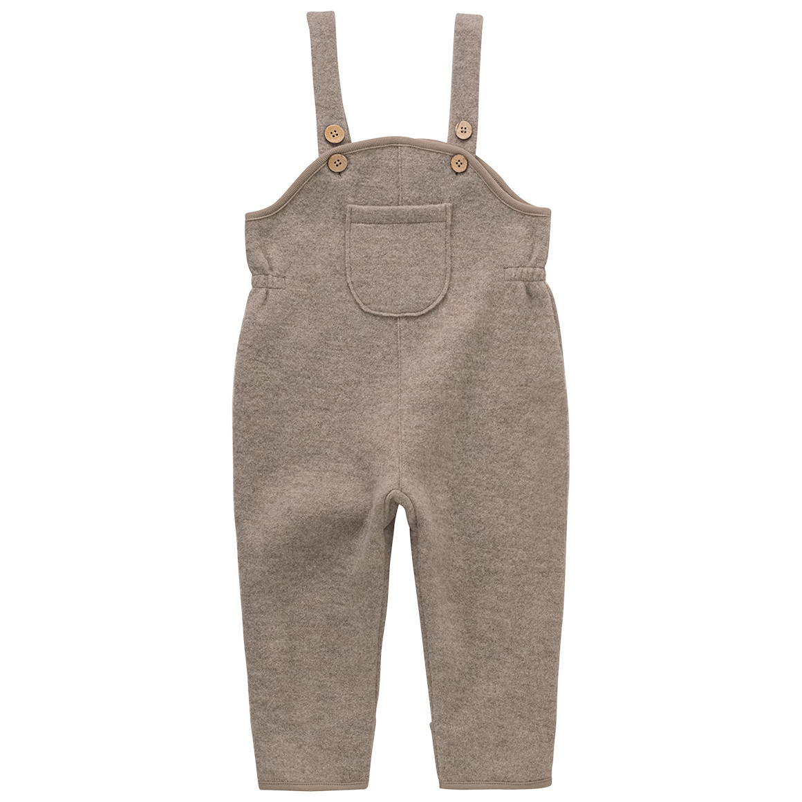 Baby Wollwalk-Latzhose mit Umschlagbündchen Baby Wollwalk-Latzhose mit Umschlagbündchen von Topomini