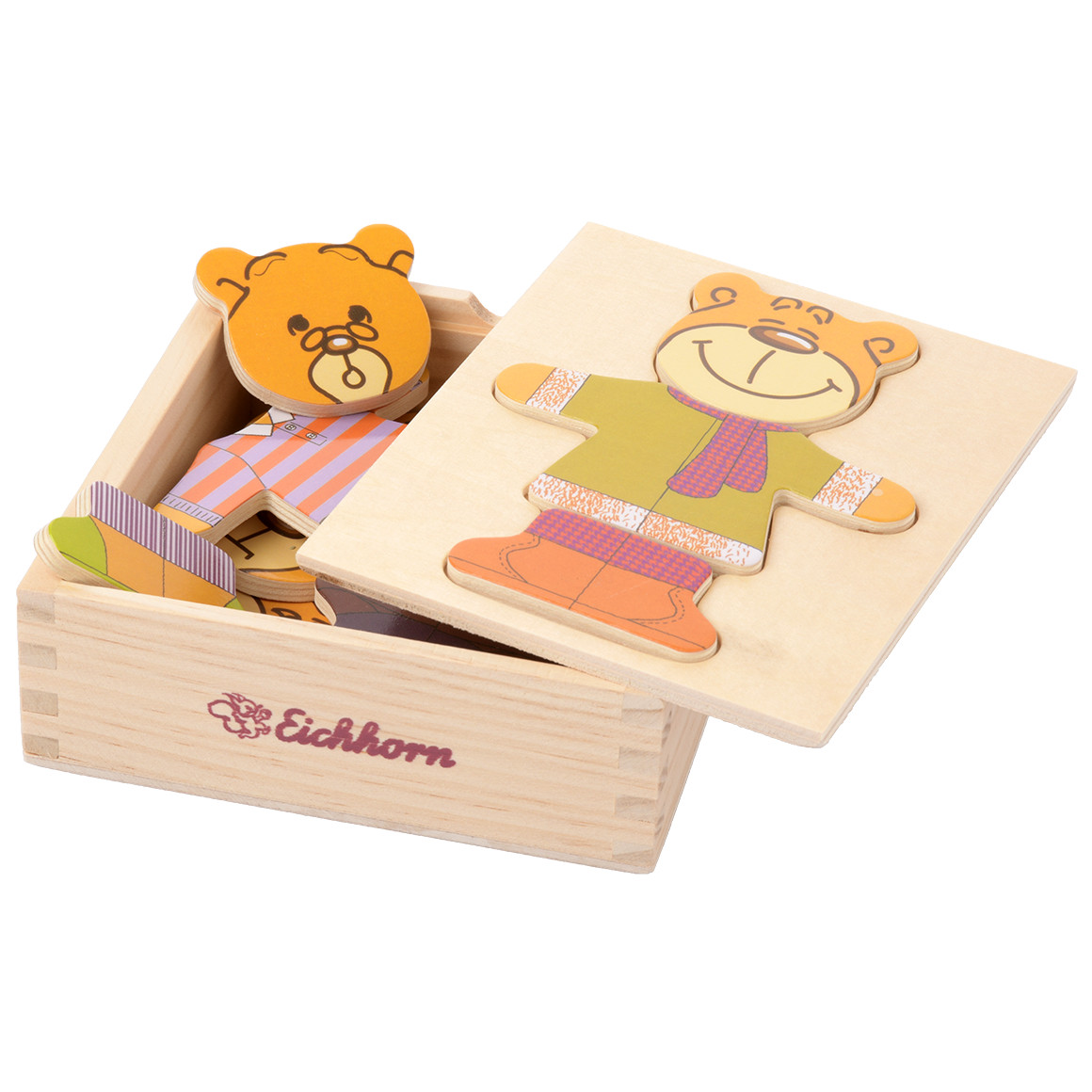 Eichhorn Holz-Puzzle mit Bären von Topomini