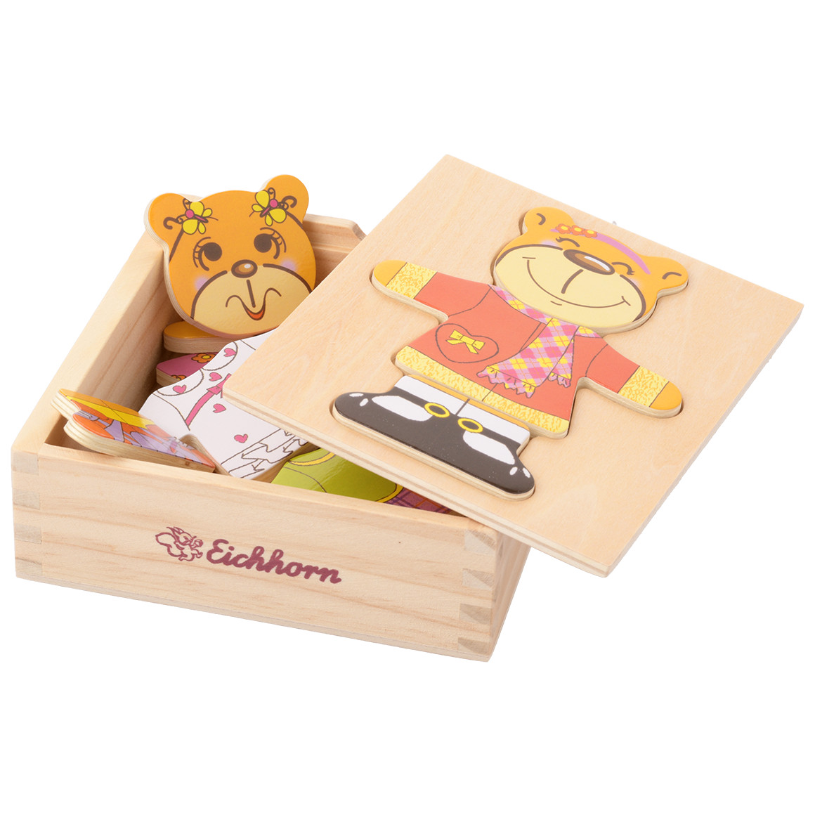 Eichhorn Holz-Puzzle mit Bären von Topomini