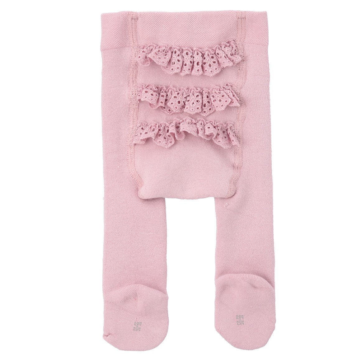 Newborn Frottee-Strumpfhose mit Spitze von Topomini