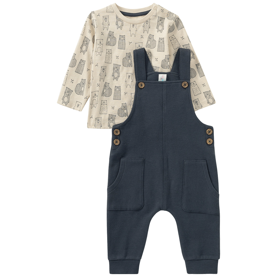 Newborn Latzhose mit Langarmshirt von Topomini