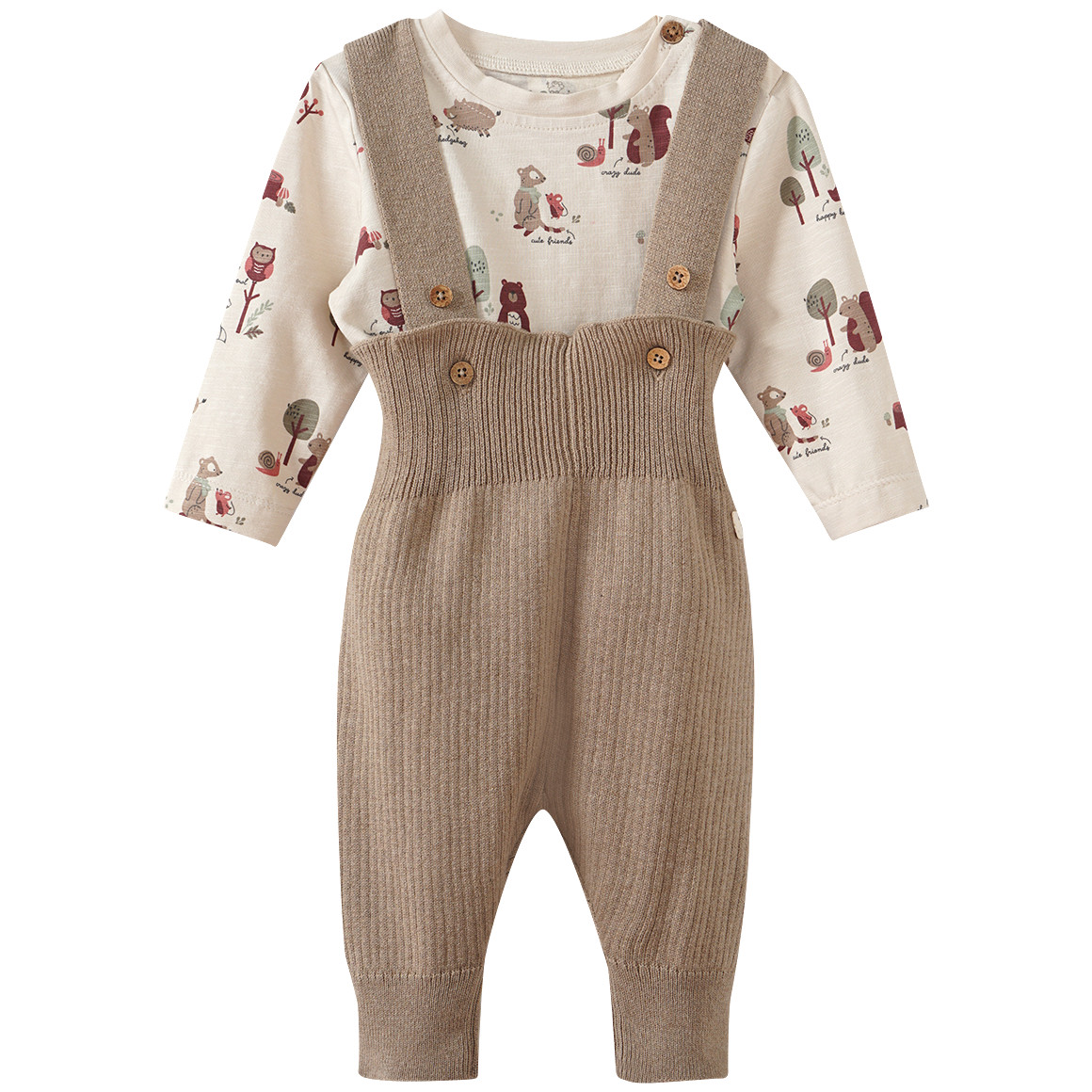 Newborn Latzhose und Langarmshirt im Set von Topomini