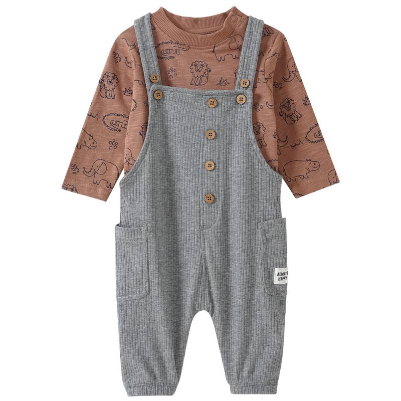 Newborn Latzhose und Langarmshirt im Set von Topomini