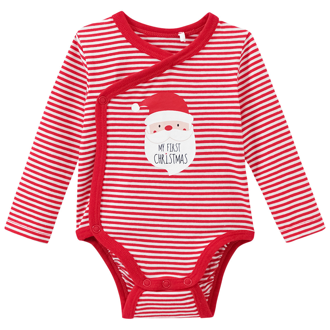 Newborn Wickelbody mit Weihnachtsmann-Motiv von Topomini