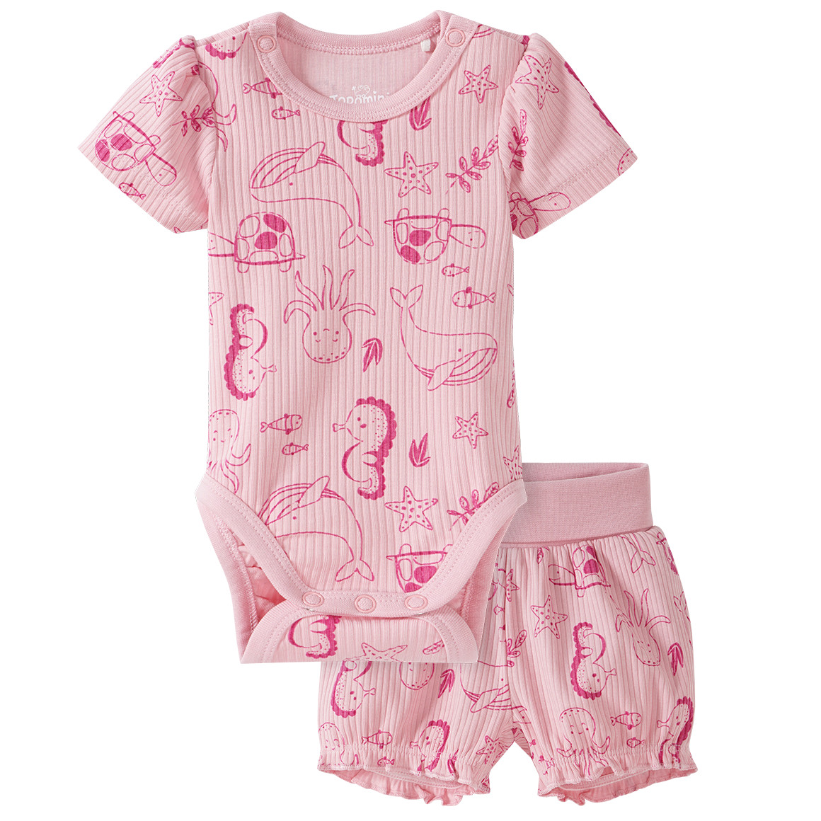 Newborn Wickelbody und Shorts im Set von Topomini