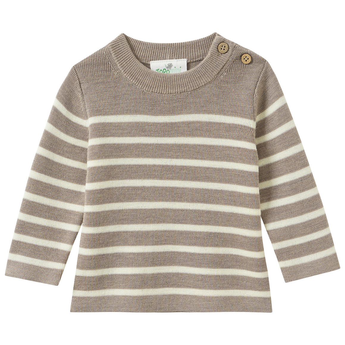 Newborn Woll-Strickpullover mit Streifen Newborn Woll-Strickpullover mit Streifen von Topomini