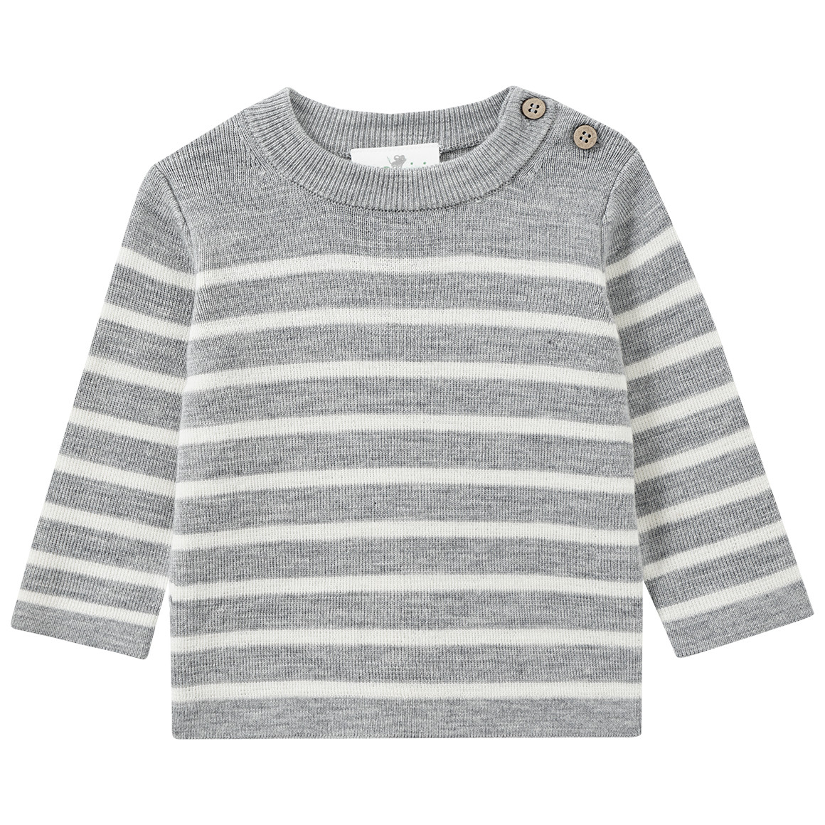 Newborn Woll-Strickpullover mit Streifen Newborn Woll-Strickpullover mit Streifen von Topomini