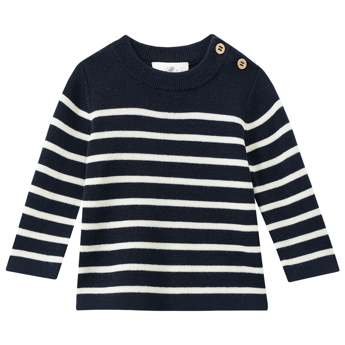Newborn Woll-Strickpullover mit Streifen Newborn Woll-Strickpullover mit Streifen von Topomini