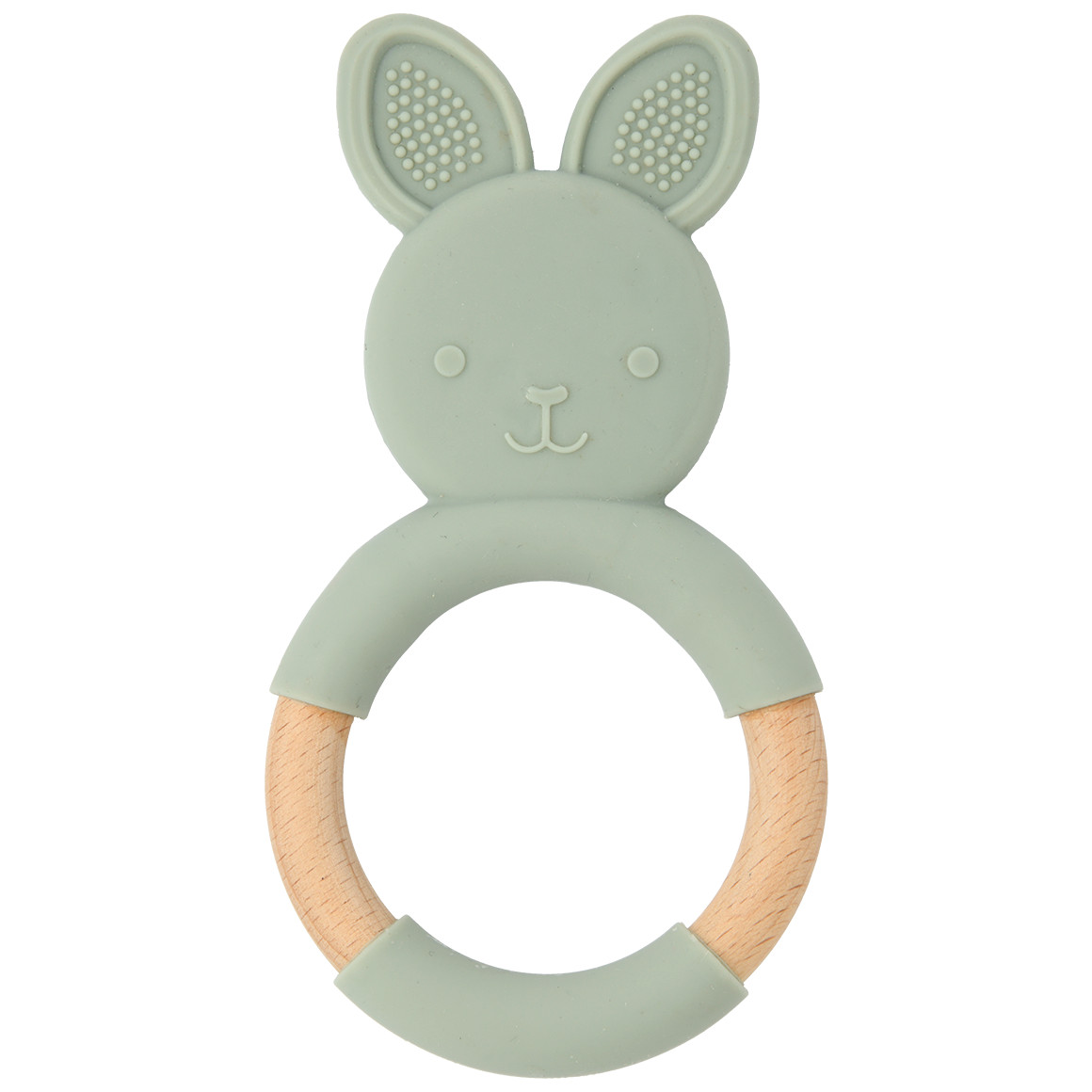 Silikon-Holz Beißring in Hasen-Optik Silikon-Holz Beißring in Hasen-Optik von Topomini