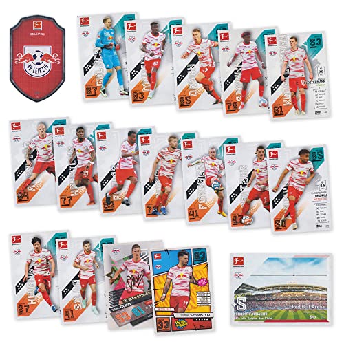 Match Attax Fußball Bundesliga 2021/2022 - RB Leipzig Sammelkarten Set - 18 Karten inkl. Stadion Club u.a. von Topps (Sammelkarten Set)