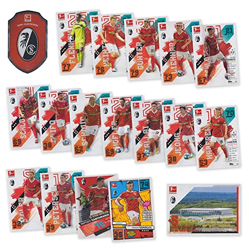 Match Attax Fußball Bundesliga 2021/2022 - SC Freiburg Sammelkarten Set - 18 Karten inkl. Stadion Club u.a. von Kindpack