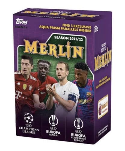 2021–2022 Topps UEFA Champions League Merlin Chrome Soccer Blaster Box – 32 Sammelkarten pro Box von Topps Heritage