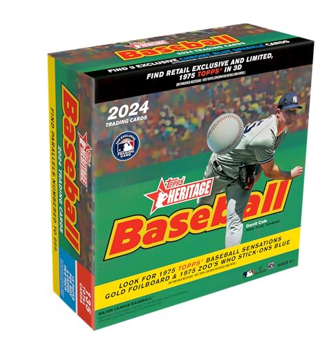 2024 Topps Heritage-Baseball-Monsterbox, 15 Packungen pro Box von Topps