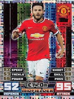 Match Attax 2014/2015 Juan Mata Man Of The Match 14/15 von Topps