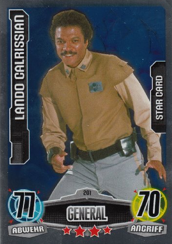 Star Wars Force Attax Movie Cards Einzelkarte 201 Lando Calrissian General Star-Karte deutsch von Topps