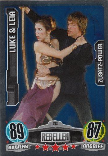 Star Wars Force Attax Movie Cards Einzelkarte 213 Luke und Leia Zusatz-Power deutsch von Topps