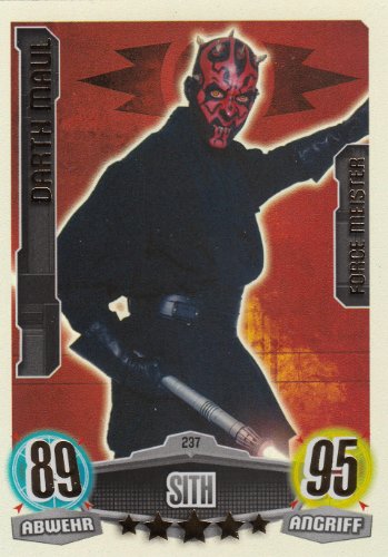 Star Wars Force Attax Movie Cards Einzelkarte 237 Darth Maul Sith Force-Meister deutsch von Topps