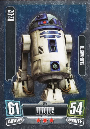 Star Wars Force Attax Serie 2 Einzelkarte 205 R2-D2 Droide Star - Karte deutsch von Topps