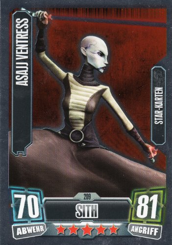 Star Wars Force Attax Serie 2 Einzelkarte 209 Asajj Ventress Sith Star - Kart... von Topps