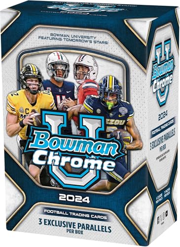 Topps 2024 Bowman University Chrome Football Factory Sealed Value Box – College Team Sets von Topps