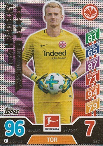 Topps 337- Lukáš Hrádecký Eintracht Frankfurt - Matchwinner Match Attax Bundesliga 2017/2018 von Topps