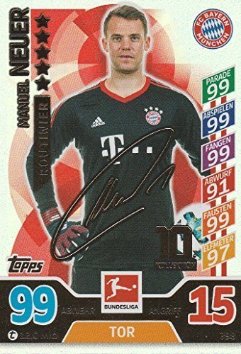 Topps 398 - Manuel Neuer - Bayern München - - Routinier Match Attax Bundesliga 2017/2018 von Topps