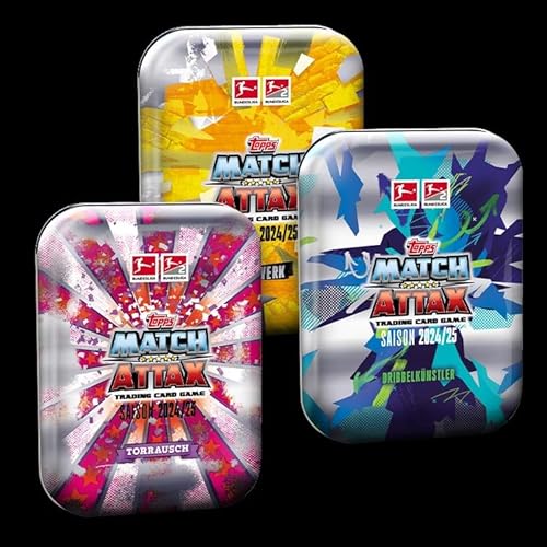 Topps Bundesliga Match Attax 24/25 - Mini Tin Bundle - Amazon Exklusiv! Alle 3 Mini Tins aus der diesjährigen Bundesliga Match Attax Kollektion! von Topps