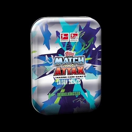 Topps Bundesliga Match Attax 24/25 - Mini Tin - Dribbelkünstler - enthält 42 Karten, darunter 3 Exklusive Allrounder Karten, 2 Black & White Pixel Pitch Karten und 2 Limited Edition Karten. von Topps