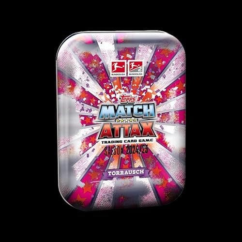 Topps Bundesliga Match Attax 24/25 - Mini Tin - Torrausch - enthält 42 Karten, darunter 3 Exklusive Allrounder Karten, 2 Black & White Pixel Pitch Karten und 2 Limited Edition Karten. von Topps