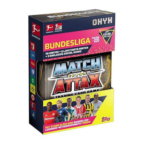 Topps Bundesliga Match Attax Fußball-Sammelkarten 2022/23 - Mini-Sammeldose - Onyx von Topps