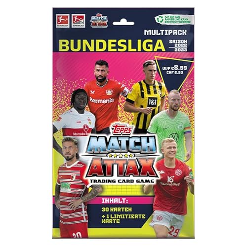 Topps Bundesliga Match Attax Fußball-Sammelkarten 2022/23 - Multipack von Topps