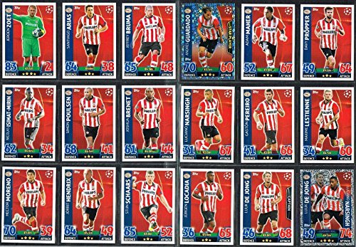 Topps Champions League Match Attax 15/16 PSV Eindhoven Team Base Set 2015/2016 Including Star Player & Duo Trading Cards von Topps