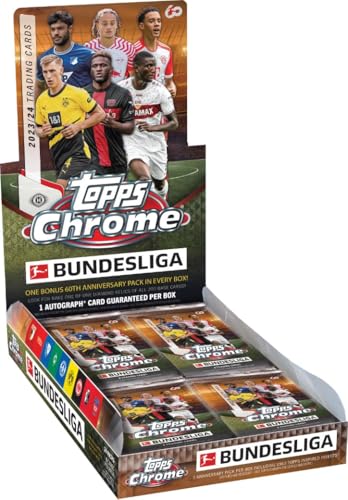 Topps Chrome Bundesliga 2023-2024/60. Jubiläums-Hobbybox, Sammelkartendisplay von Topps