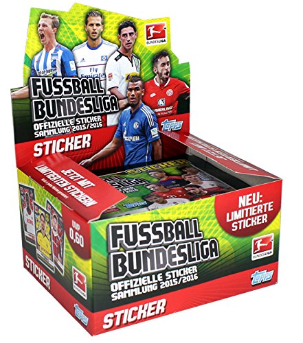 Topps - Deutsche Fußball Bundesliga 2015/16 Sammel Sticker (1 Display -50 Tütchen) von Topps