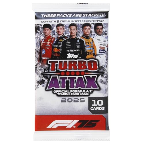 Topps F1 Turbo Attax 2025 Sammelkartenpakete, 10 Karten mit 3 speziellen Einsatzkarten pro Packung Topps F1 Turbo Attax 2025 Sammelkartenpakete, 10 Karten mit 3 speziellen Einsatzkarten pro Packung von Topps