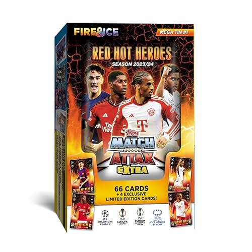 Topps FS0004606-R-UK Sammelkarten, Mega Tin-Red Hot Heroes von Topps