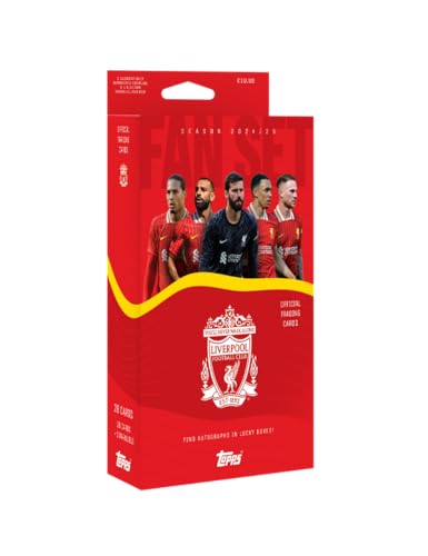 Top Sammlerkarte - Fan Set Liverpool Saison 2024/2025. Einschließlich 28 Karten pr. Box -Fußball Sammlerkarte. von Topps