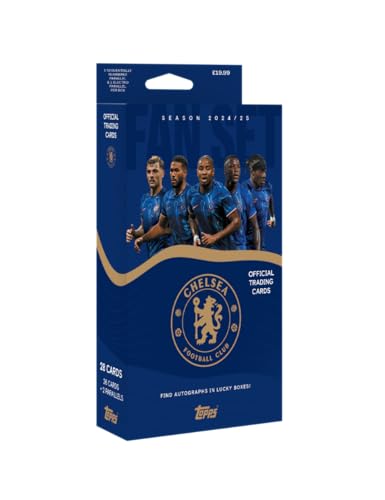 Top Sammlerkarte - Fan Set Chelsea Saison 2024/2025. Einschließlich 28 Karten pr. Box -Fußball Sammlerkarte. von Topps