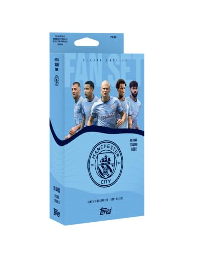 Top Sammlerkarte - Fan Set Manchester City Saison 2024/2025. Einschließlich 28 Karten pr. Box -Fußball Sammlerkarte. von Topps