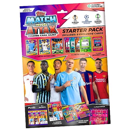 Topps Match Attax 23/24 - Starterpack (44 Match Attax Karten inklusive 3 limitierten Karten!) von Topps