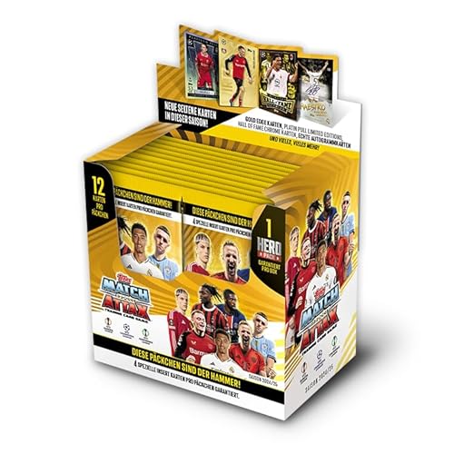 Topps Match Attax 24/25 - Full Box - enthält 24 Päckchen (288 Karten) Plus spezielle Hero Päckchen (1 garantiert pro Schachtel) von Topps