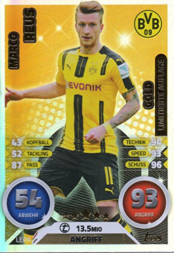 Topps Match Attax Bundesliga 2016/2017 - Marco Reus Borussia Dortmund limitierte Karte gold von Topps