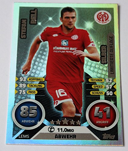 Topps Match Attax Bundesliga 2016/2017 - Stefan Bell 1.FSV Mainz 05 limitierte Karte SILBER von Topps