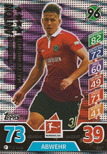 Topps Match Attax Extra 2017/2018-587 Waldemar Anton Matchwinner (Hannover 96) von Topps